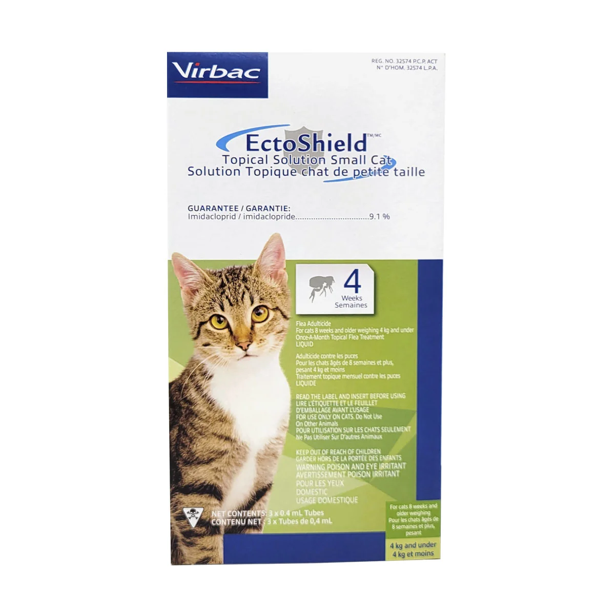 Virbac EctoShield - Traitement contre les puces - Chat de moins de 4kg